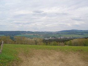 View towards Rychnov (below) and Kokonin<br>Blick gegen Rychnov (unten) und Kokonin