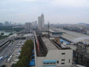 View of Railway Station from Hotel Room, Nanjing