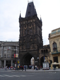 Prague, Powder Tower, Republic Square<br>Prag, Pulverturm