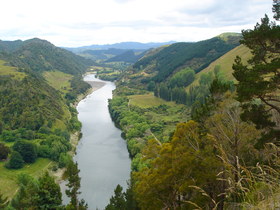 Whanganui River Road: view from Aramoana Saddle