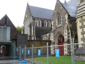 Christchurch: the Cathedral is cordoned off