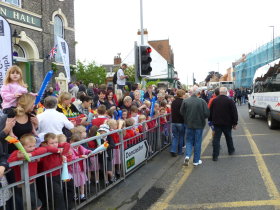 Selby - the Olympic Torch crowd disperses