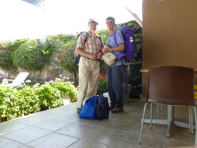 Pisco Hotel: packed and ready to catch the bus to Lima