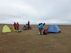 LYB Camp Site - erecting the Tents