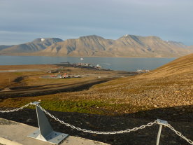 The Airport and Harbour<br> seen from the Global Seed Vault