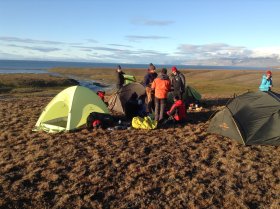 First Camp Site above Hollendarbukta <br> Probably looking NNE across Isfjorden