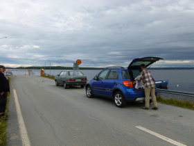 Waiting for Norderö Ferry near Östersund