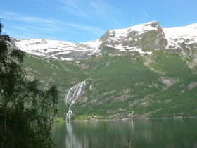 Waterfall into Sørfjorden