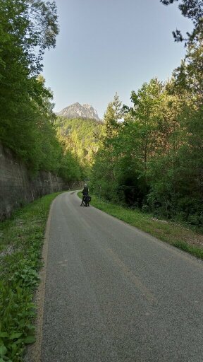 Alpe-Adria Cycle Track a few km west of Tarvisio