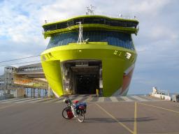 Boarding ferry in Tallinn