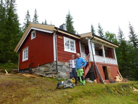 Kari and Geir and the Finished Roof